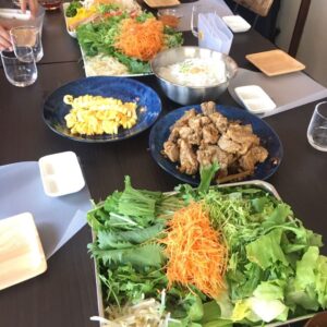 生春巻きブッフェ全体の様子